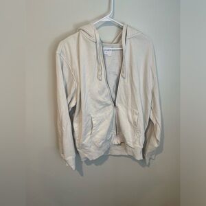 White zip up jacket